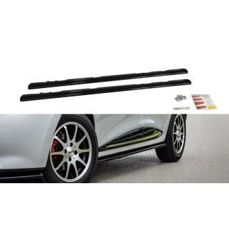 Maxton Design ABS Seitenschweller für Renault Clio MK4 RS schwarz hochglanz