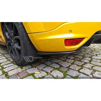 Maxton Design ABS Diffusor Seiten Eerwiterungen Flaps für Renault Megane MK3 RS schwarz hochglanz