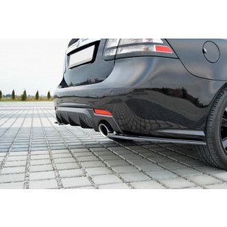 Maxton Design ABS Diffusor Seiten Eerwiterungen Flaps für Saab Aero MK2 Facelift schwarz hochglanz