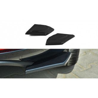Maxton Design ABS Diffusor Seiten Eerwiterungen Flaps für Seat Leon MK3 Cupra|FR schwarz hochglanz