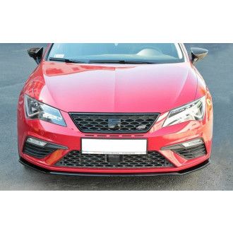 Maxton Design ABS Frontlippe V.2 für Seat Leon MK3 Cupra|FR Facelift schwarz hochglanz