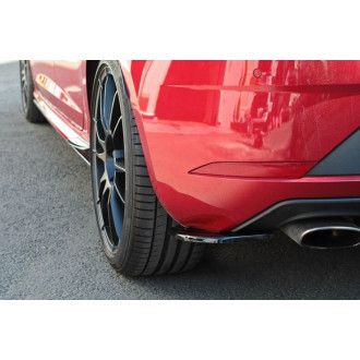 Maxton Design ABS Diffusor Seiten Eerwiterungen Flaps für Seat Leon MK3 Cupra|FR Facelift schwarz hochglanz