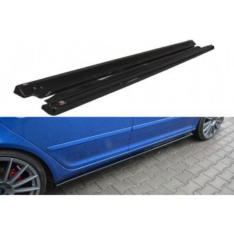 Maxton Design ABS Seitenschweller RS Style für Skoda Octavia Mk2 RS Facelift schwarz hochglanz