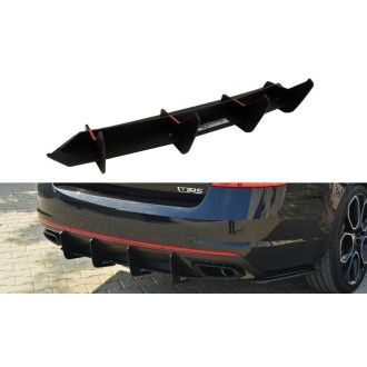 Maxton Design ABS Diffusor Heckschürzen Ansatz für Skoda Octavia MK3 RS schwarz matt