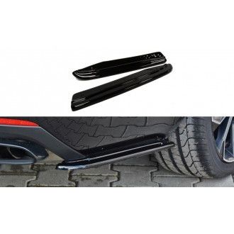 Maxton Design ABS Diffusor Seiten Eerwiterungen Flaps für Skoda Octavia MK3 RS schwarz hochglanz