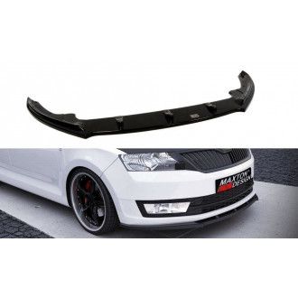 Maxton Design ABS Frontlippe für Skoda Rapid schwarz hochglanz