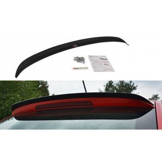 Maxton Design ABS Spoiler Aufsatz für Skoda Rapid schwarz hochglanz