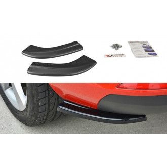 Maxton Design ABS Diffusor Seiten Eerwiterungen Flaps für Skoda Rapid schwarz hochglanz