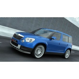 Maxton Design ABS Frontlippe für Skoda Yeti schwarz hochglanz