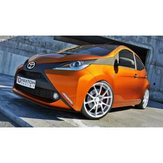 Maxton Design ABS Frontlippe für Toyota Aygo Mk2 schwarz hochglanz