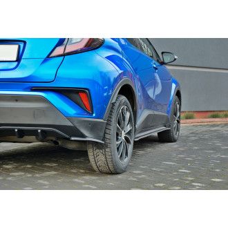 Maxton Design ABS Diffusor Seiten Eerwiterungen Flaps für Toyota C-HR schwarz hochglanz