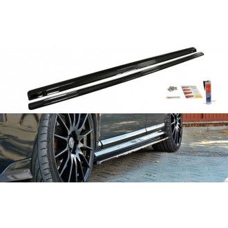 Maxton Design ABS Seitenschweller R Style für Volvo V50 schwarz hochglanz