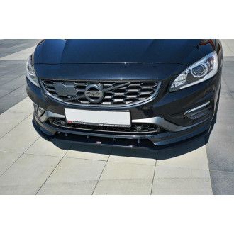 Maxton Design ABS Frontlippe V.1 für Volvo V60 Facelift schwarz hochglanz