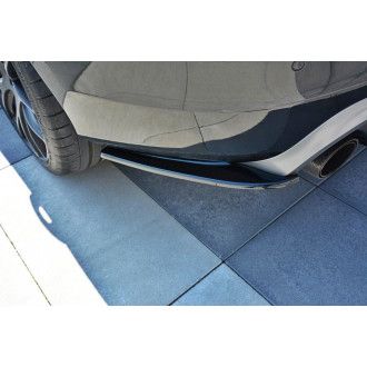 Maxton Design ABS Diffusor Seiten Eerwiterungen Flaps für Volvo V60 Facelift schwarz hochglanz
