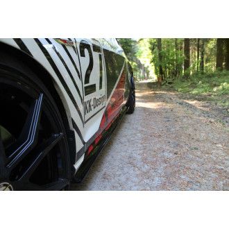 Maxton Design ABS Seitenschweller für Volkswagen Golf Mk7 Clubsport schwarz matt