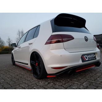 Maxton Design ABS Seitenschweller für Volkswagen Golf Mk7 Clubsport schwarz hochglanz