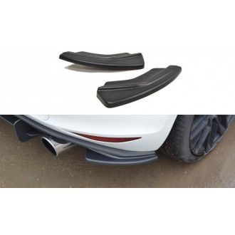 Maxton Design ABS Diffusor Seiten Eerwiterungen Flaps für Volkswagen Golf Mk7 GTI|GTD schwarz hochglanz