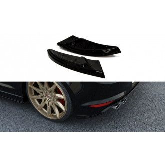 Maxton Design ABS Diffusor Seiten Eerwiterungen Flaps für Volkswagen Golf Mk7 R schwarz hochglanz