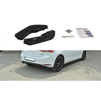 Maxton Design ABS Diffusor Seiten Eerwiterungen Flaps für Volkswagen Golf Mk7 schwarz hochglanz