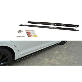 Maxton Design ABS Seitenschweller für Volkswagen Golf Mk7 schwarz hochglanz