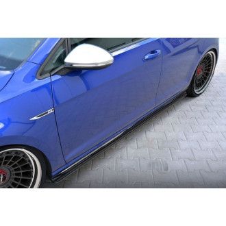 Maxton Design ABS Seitenschweller für Volkswagen Golf Mk7 R Facelift schwarz matt