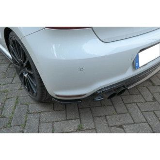 Maxton Design ABS Diffusor Seiten Eerwiterungen Flaps für Volkswagen Polo 6R|6C GTI|R schwarz hochglanz