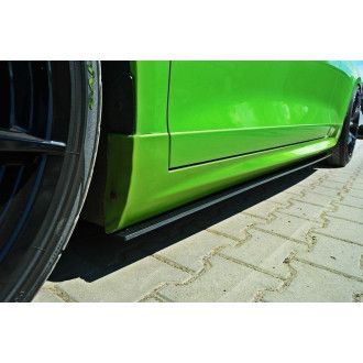 Maxton Design ABS Seitenschweller für Volkswagen Scirocco MK3 R R-Line schwarz matt