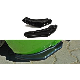 Maxton Design ABS Diffusor Seiten Eerwiterungen Flaps für Volkswagen Scirocco MK3 R R-Line schwarz hochglanz