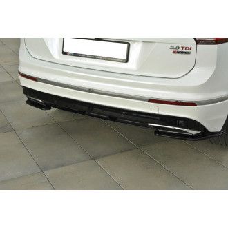 Maxton Design ABS Diffusor Seiten Eerwiterungen Flaps für Volkswagen Tiguan Mk2 R-Line schwarz hochglanz