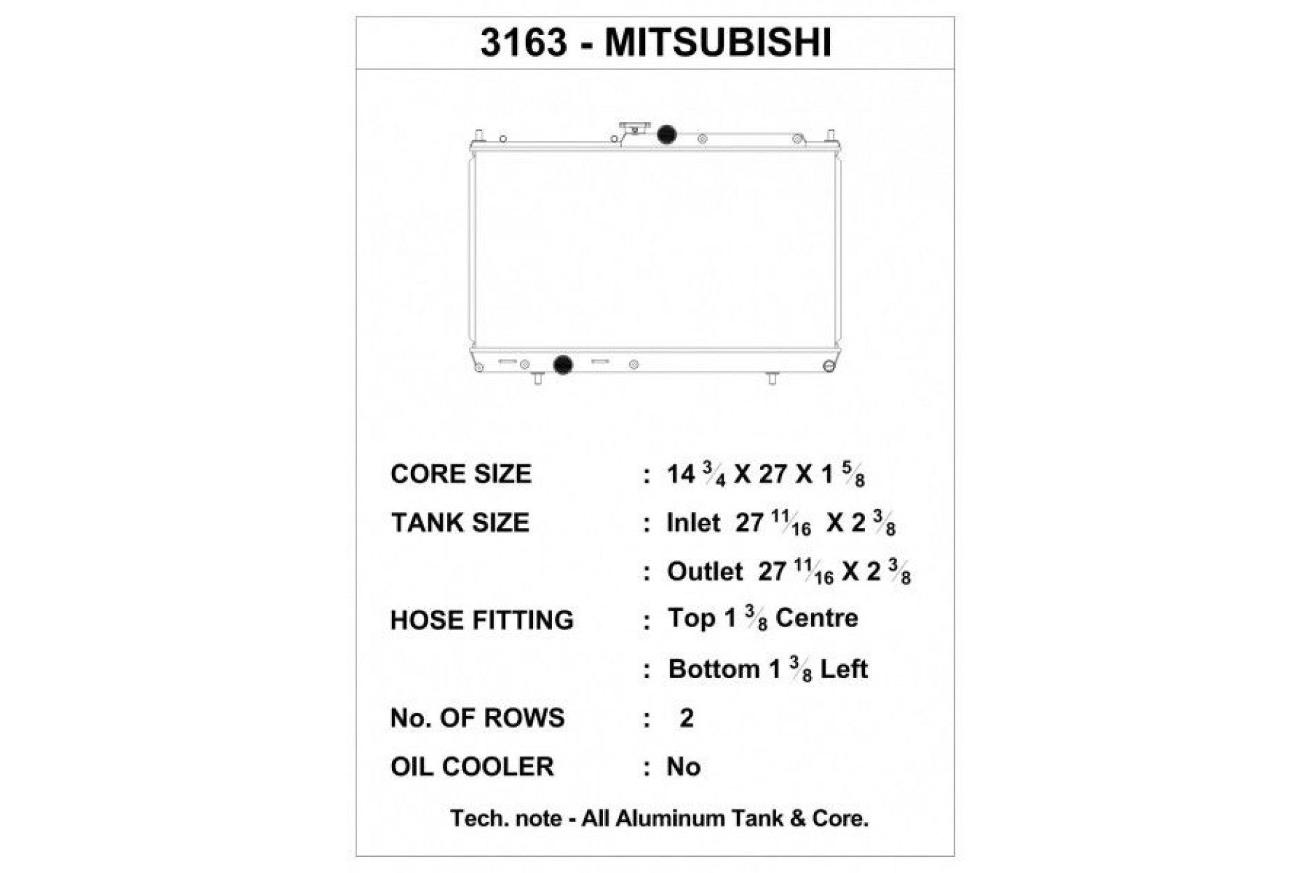 CSF Wärmetauscher Wasserkühler für Mitsubishi Lancer Evolution 7 8 9