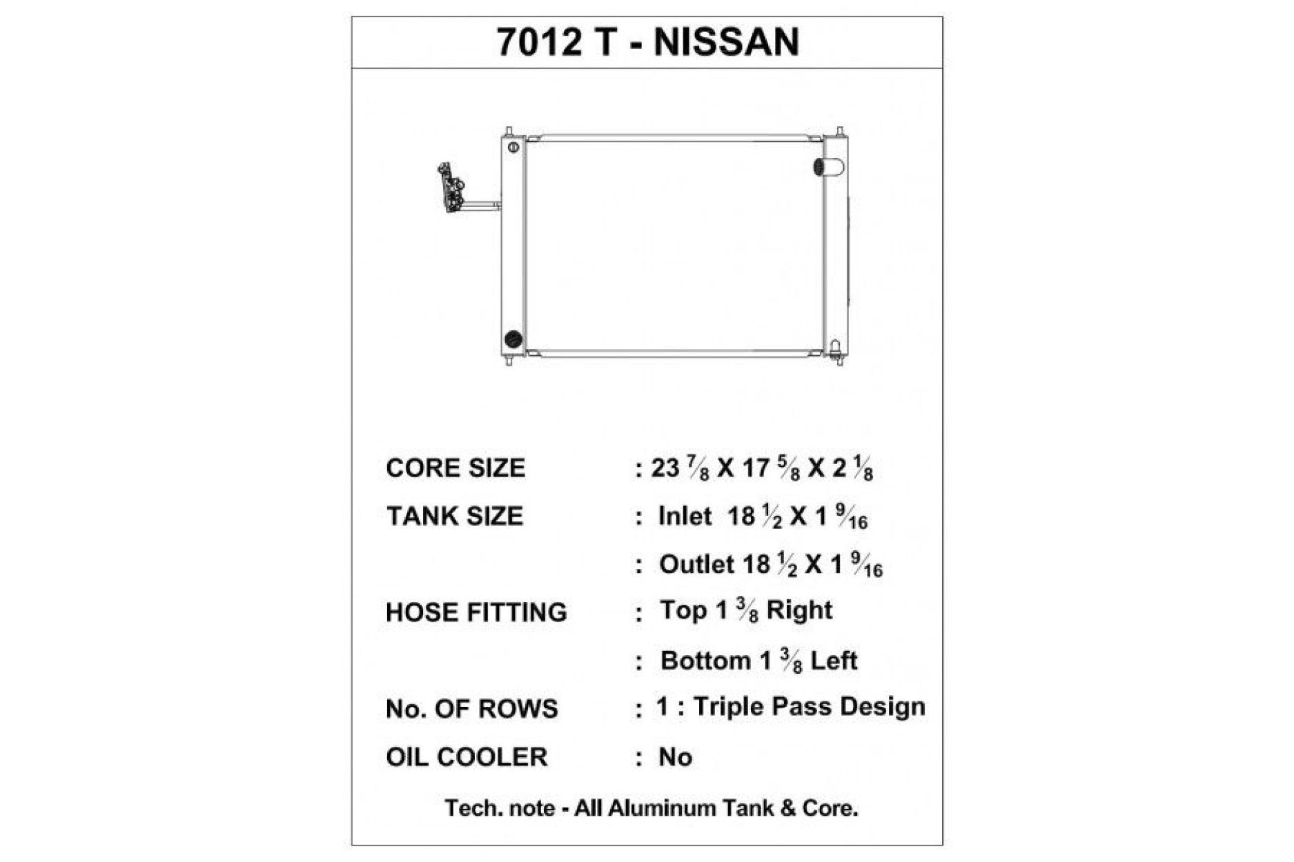 CSF Wärmetauscher Wasserkühler für Nissan 370Z 2008-2017 (Triple-Pass-Modul - Handschalter)