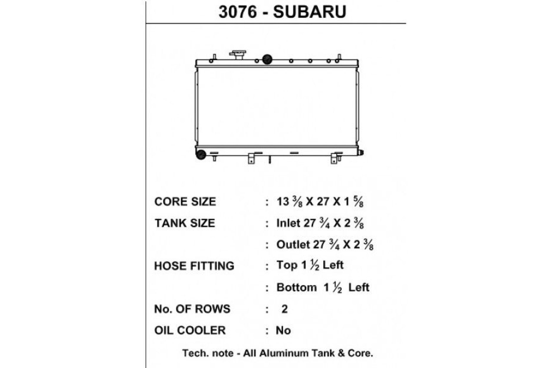 CSF Wärmetauscher Wasserkühler für Subaru Impreza WRX STI 2002-2007