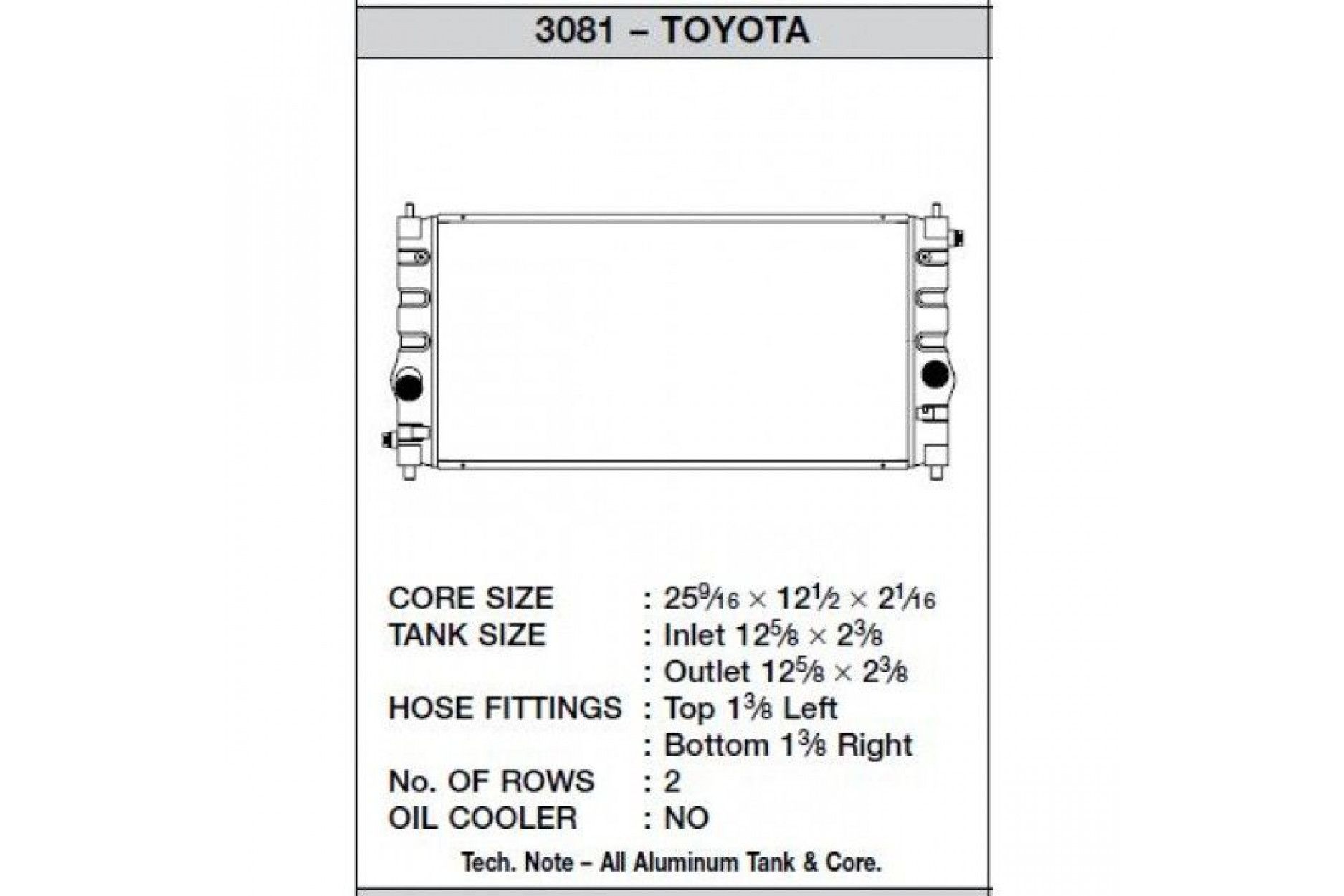 CSF Wärmetauscher Wasserkühler für Toyota MR2 2000-2005