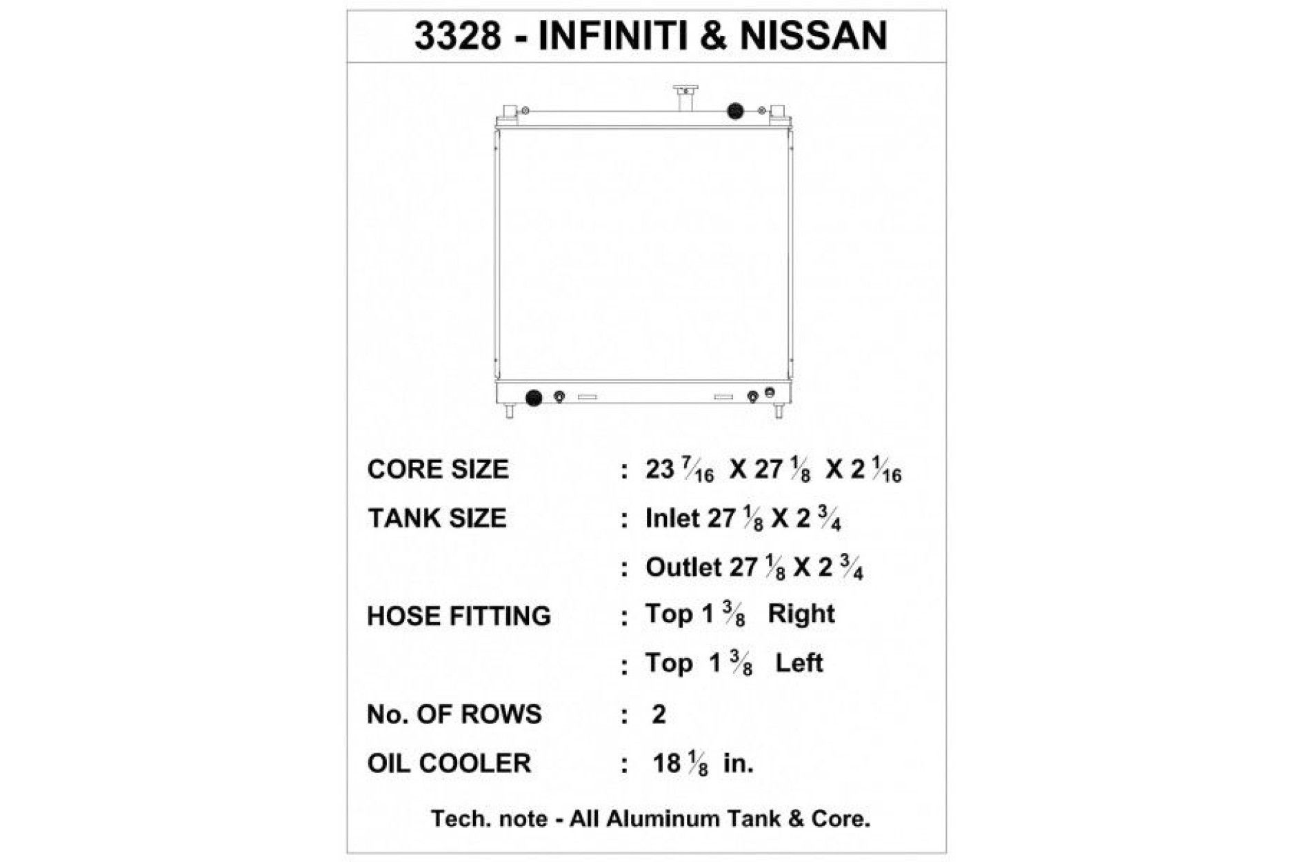 CSF Wärmetauscher Wasserkühler für Nissan Titan Armada und Infiniti QX56