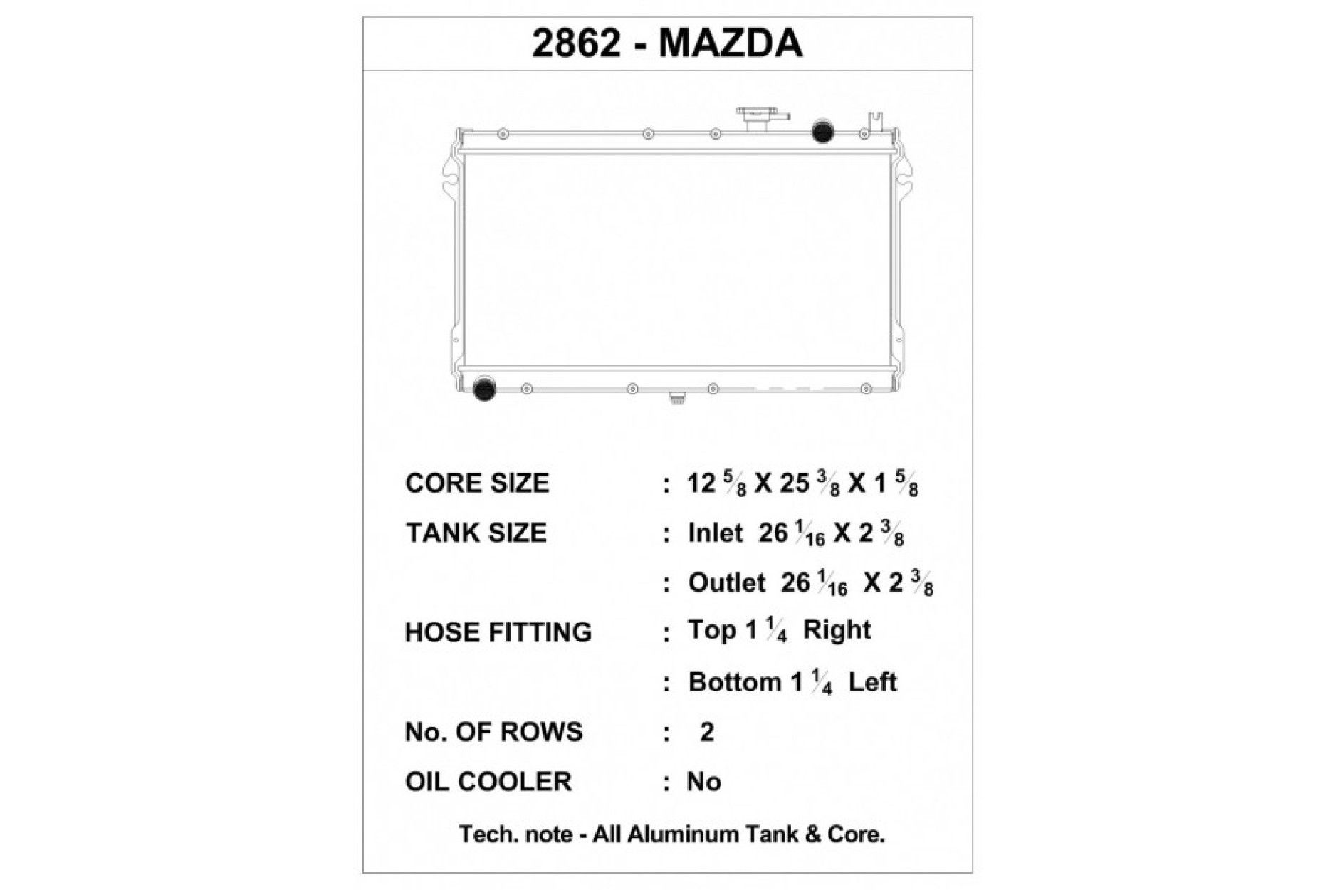 CSF Wasserkühler für Mazda MX-5 / Miata (NA) 1989-1997