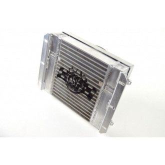 CSF 13.8L x 10H Dual Fluid BAR&PLATE HD OIL COOLER w/ 9' SPAL FAN (1/3 and 2/3 partition)