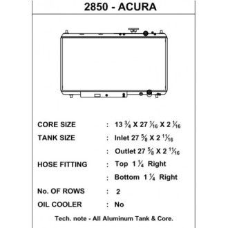 CSF Wärmetauscher Wasserkühler für Acura Integra 1994-2001