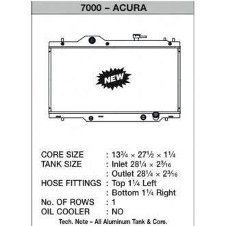 CSF Wärmetauscher Wasserkühler für Acura RSX 2002-2006