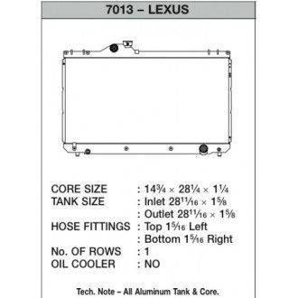 CSF Wärmetauscher Wasserkühler für Lexus IS300 2001-2005