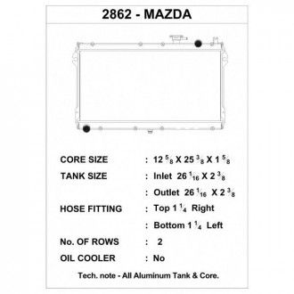 CSF Wärmetauscher Wasserkühler für Mazda Miata 1989-1997